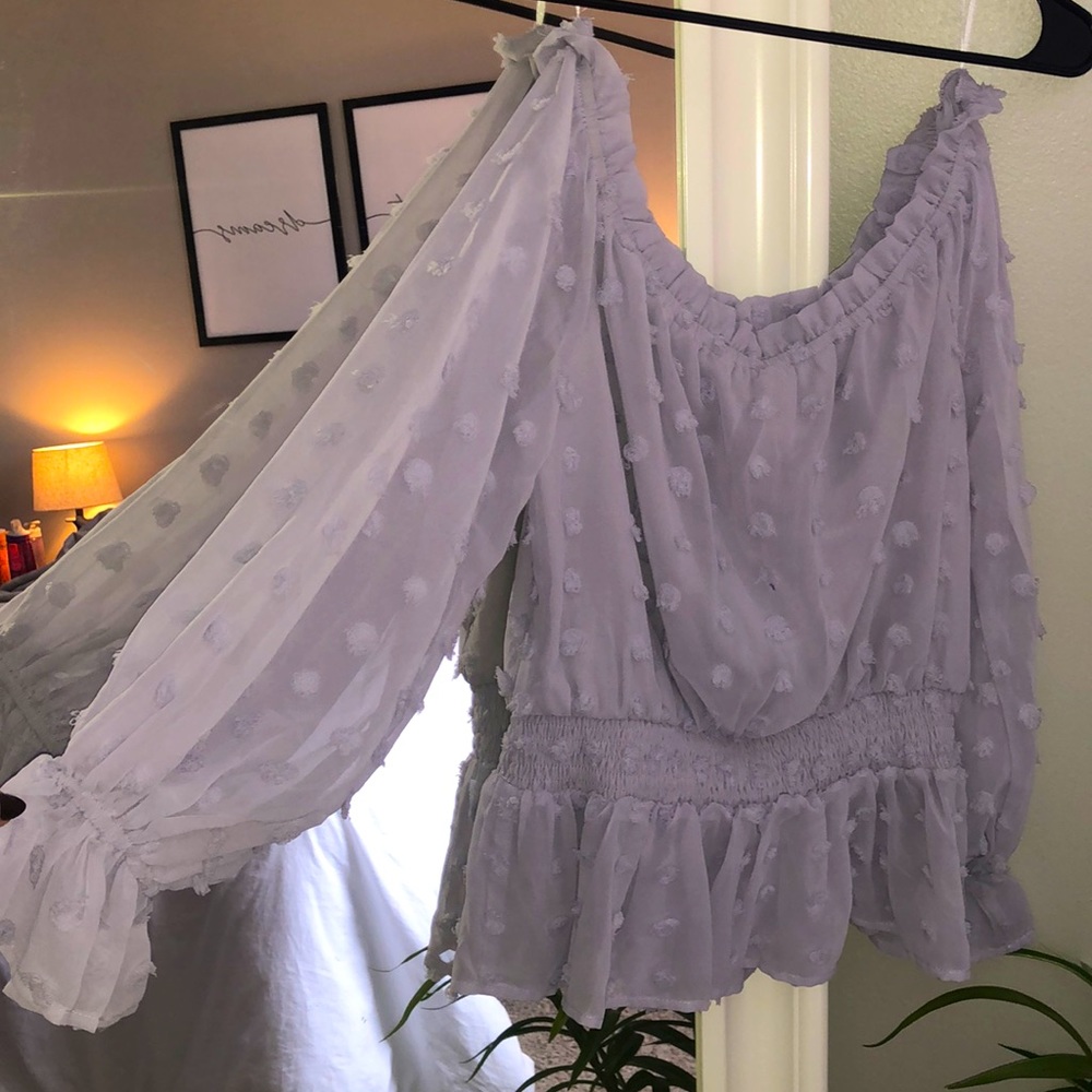 Purple off the shoulder top